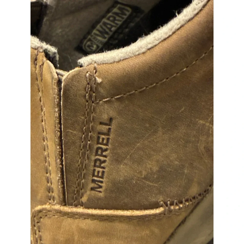 Merrell Coldpack Ice+ Moc Waterproof Brown Leather Winter Shoes J05118 Womens 7